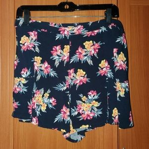 Hollister Black Floral Shorts